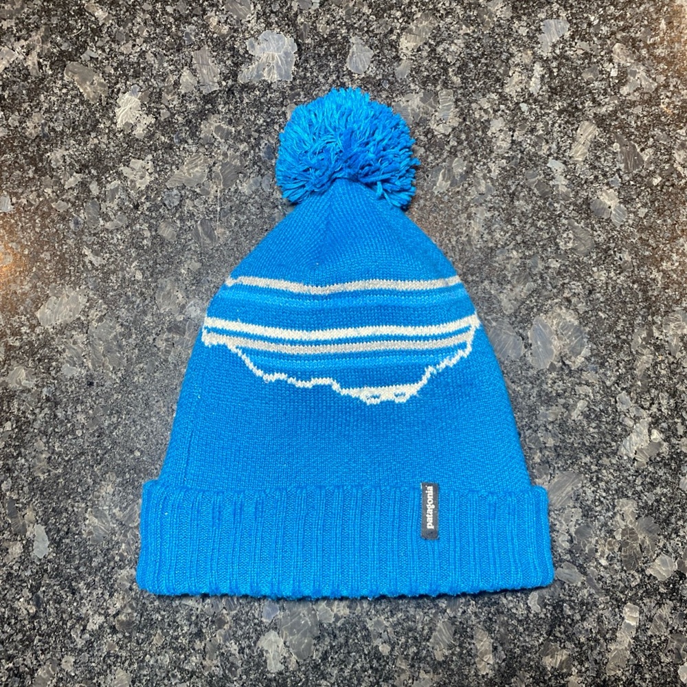 Patagonia Beanie Ski Hat Cap  Powder Town Winter Pom Snowboard Adult Unisex